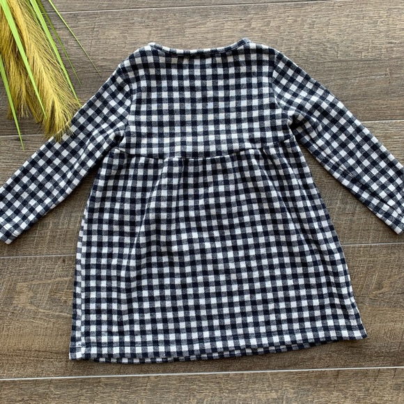 Zara BabyGirl Navy Blue & White Plaid Dress - Picture 5 of 8